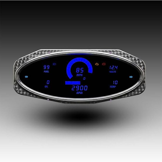 1933-1934 Plymouth LED Digital Dash Cluster Panel – Direct-Fit Modern Gauge Replacement – High-Visibility Electronic Instrument Panel for Classic Car Restoration (Pink)