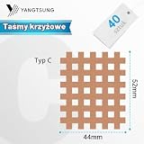 YANGTSUNG Cross Tape, 40 sztuk, wodoodporne Grid Tape Crosstape, Mocne Samoprzylepne Grid Plaster Akupunkturowy, Akupunkturowe Taśmy Wyzwalające Punkt bólu