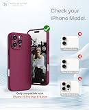 GOODVISH Etui 3 w 1 dla iPhone'a 16 Pro Max 17.5 cm, ulepszona ochrona aparatu, 2 szt. ochraniaczy ekranu HD, płynny silikon, odporne na zarysowania, odporne na wstrząsy, guma żelowa, bez odcisków
