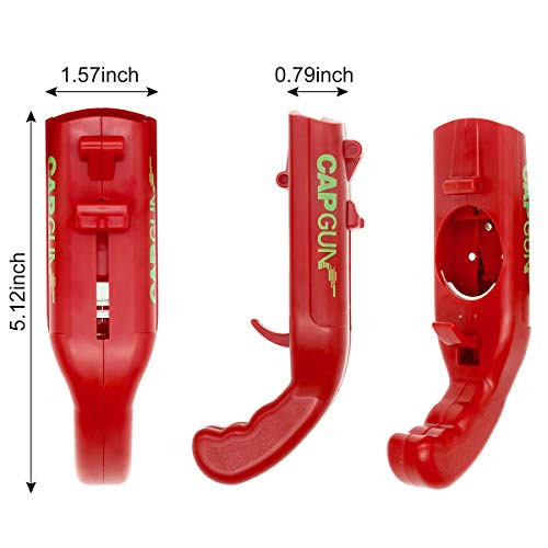 Evoio Cap Gun Bottle Opener, 4 Packs Creative Beer Bottle Opener, Cap Launcher Shooter For Home Bar Party-Shoot Over Five Meters (Red & Grey) - Thumbnail 7