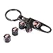 CzlpV Black Car Wheel Tire Valve Caps Tyre Stem Air Caps Keychain Styling For SAAB