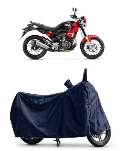 Image of Shield Heavy Duty Bike Cover for Hero xpulse 200 | All-Season, Tear-Proof Fabric | with Side Mirror Pocket & Buckle Belt | Hero xpulse 200 Bike Cover (Blue)