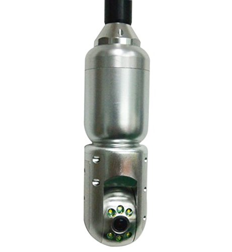 60M pan and tilt waterproof sewer pipe inspection system with dvr video recorder 128G USB port