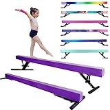 Seliyoo Adjustable Balance Beam for Kids, 8FT Gymnastics Beam with Anti-Slip Legs, High and Low Floor Beam for All Gymnastics Levels, Professional Gymnastic Equipment for Home, Gym Center