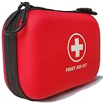 First Aid Kit 196 Piece Waterproof Hard Shell Medical Kits, Red