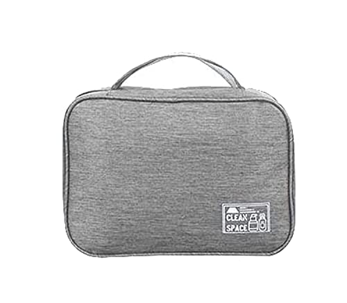Image of Styleys Travel Cosmetic Bag for Men Women, Hanging Toiletry Bag, Makeup Pouch, Waterproof Makeup Cosmetic Bag Travel Organizer for Accessories, Shampoo (Grey - S11087)