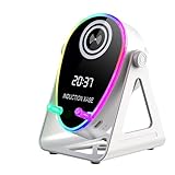 altavoces bluetooth iphone 7 Dispositivo tecnológico todo en uno 5 en 1: este dispositivo multifuncional combina un altavoz de inducción inalámbrico, altavoz Bluetooth, cargador inalámbrico, soporte de teléfono ajustable de 180° y luz ambiental RGB en uno. Ya sea que estés viendo videos, cocinando comidas, tomando videollamadas o trabajando en espacios ruidosos, puedes disfrutar de comodidad manos libres y un sonido nítido para una experiencia tecnológica mejorada