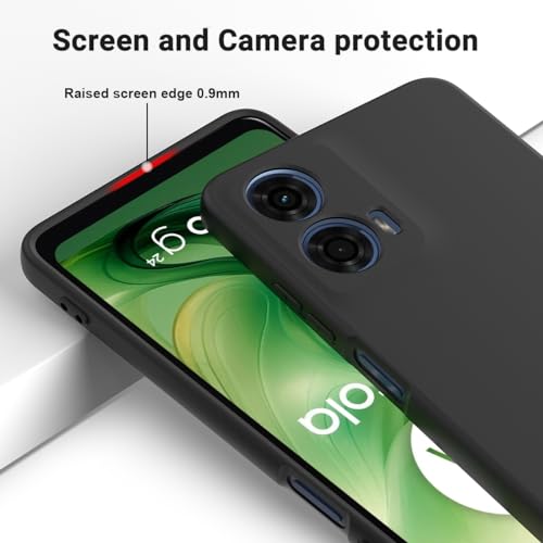 Image of Back Cover Silicon Flexible Shockproof Anti Scratch Back Cover for Motorola Moto G24 Power - Black