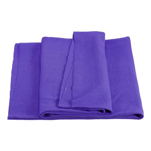 Image of MECCANIXITY 39 inch Elastic Cuffs Ribbed Trims Cotton Fabric Knit Rib Stretch Tape Cuff Sleeve Waistband for Sewing, 24 inch Wide Purple