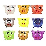 PETSBURG 1/3/5 Stück niedliches Schwein-Spielzeug, Antistress-Schwein-Spielzeug, Anti-Stress-Ball, Schwein-Spielzeug, Entlüftung, klebriges Schwein, (zufällige Farbe), 2.4x2.2inch
