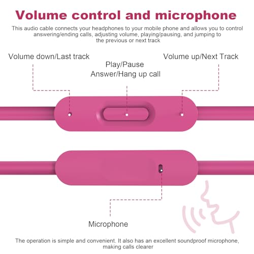 Cable de repuesto USB C a 3.5 mm para auriculares Beats Studio Solo rosa 7