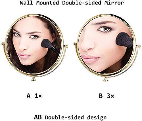 Miroir de vanité de comptoir pour maquillage et rasage