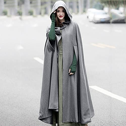 Chejarity Mantello con cappuccio, unisex, lungo