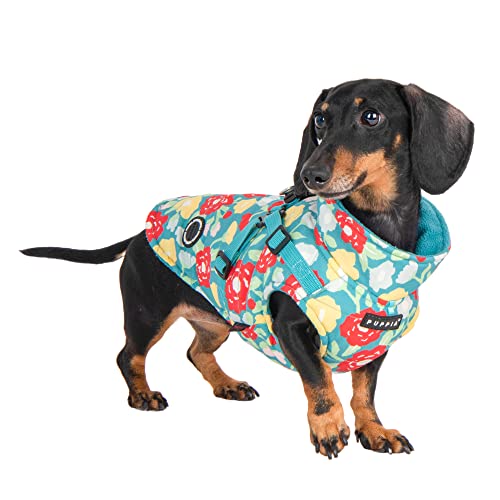 PUPPIA Puppia Alyssa Winter Dog Coat with Integrated Harness No Pull Cold Weather Waterproof Warm Fleece Back Zipper for Small & Medium Dog - Image 4