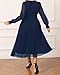 Pinup Fashion Plus Size Fall Dresses Wedding Guest Navy 2026 Women Semi Formal Elegant Cocktail Wrap V Neck Midi Dress 24W
