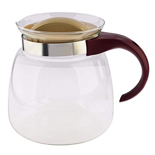 1850ml Einfacher Teekessel Teekanne Hitzebeständiges Glas Teekanne Praktisches Büro-Teekannen-Set für Gas- und Elektroherde für zu Hause, im Büro und