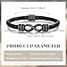 Surpgift Personalized Name Infinity Bracelet for Men Custom Name Leather Braided Bracelet for Men Dad Husband Son Gifts for Father's Day (2 Names)