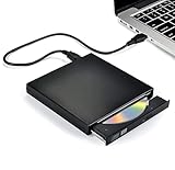 Reagle Grabadora externa delgada CD-R/DVD-ROM/RW USB-A/USB-B Plug and Play Windows 11/10/8/7 Linux OS Portable for PC Laptop Desktop
