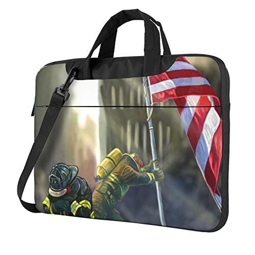 Sac ordinateur portable imprimé pompier avec sa bandoulière réglable