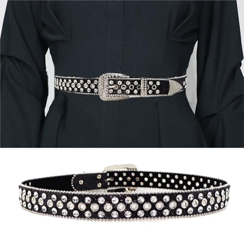 Cool Gothic Waist Chain Casual Belt Studded Waist Ceinture Glittered Belt Studded Blingbling Waist Belt2