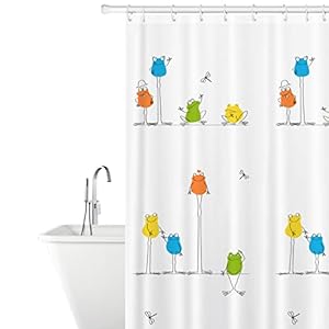 Tatkraft Funny Frogs Zasłona Prysznicowa 180x180 cm