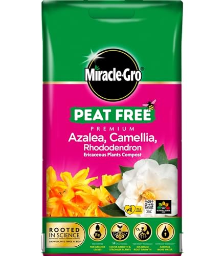 Miracle-Gro Peat Free Azalea Camellia Rhododendron Ericaceous Potting Compost 10L Bag