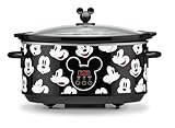 Disney Mickey Mouse 7-Quart Digital Slow Cooker with Sound - Food Warmer for Dips, Soup & More - with Removable Stoneware - Kitchen Essential for Parties