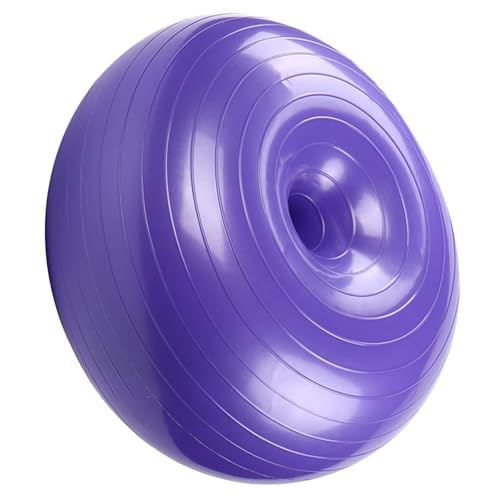 SECFOU Pelota de Ejercicios con Forma de Dona de PVC Antiexplosión y Superficie Antideslizante para Pilates y Entrenamiento de Fuerza con Bomba de Aire Incluida