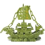 Pour la fortune & prospérité Ce navire feng shui de prospérité et de richesse contribue à apporter la bonne fortune à votre maison et votre bureau tout en ressemblant à une pièce élégante de décor en or chinois qui impressionnera certainement tous vos invités.