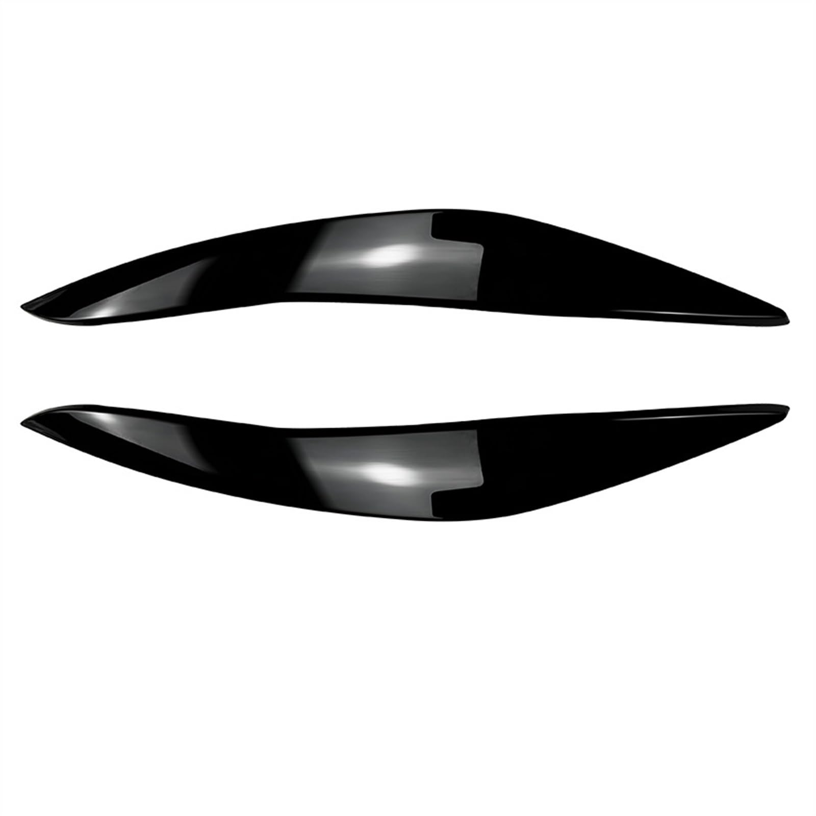 Car Modeling Front Headlight Eyebrows Trim Cover Moulding Sticker for 5 Series F10 F11 Pre-LCi 2011-2013(Glossy Black)
