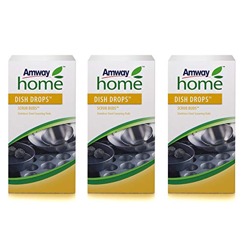 DISH DROPS™ SCRUB BUDS™ Topf- und Geschirrreiniger aus Edelstahl - 3 Pakete mit jeweils 4 Stück - Gesamt: 12 Stück - Amway - (Art.-Nr.: 110490) Cover