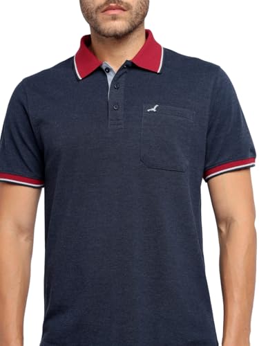 Image of AMERICAN CREW Polo Collar T-Shirt for Men with Pocket
