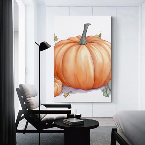 Impression sur toile citrouilles d'automne décoration murale maison