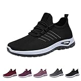 Wide Toe Box Shoes Women Men Lightweight Breathable Mesh Comfortable Arch Support Walking Shoes Non Slip Casual Fashion Soft Sole Outdoor Athletic Workout Sports Tennis Sneakers Summer Black
