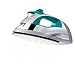 Sunbeam Steam Master 1400 Watt Large-size Anti-Drip Non-Stick Stainless Steel Soleplate Iron with Variable Steam control and 8' Retractable Cord, Chrome/Teal, GCSBSP-201-000
