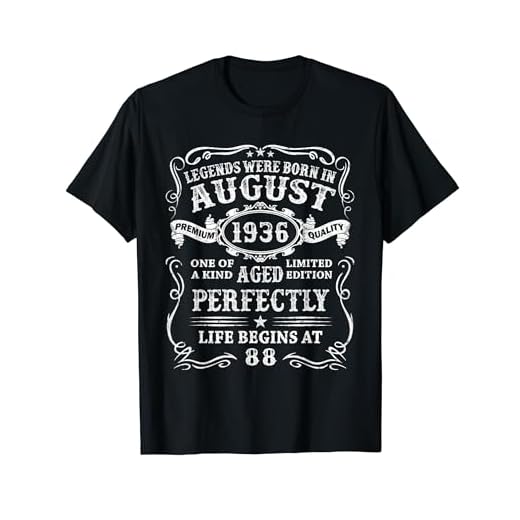 Las Leyendas Nacen En Agosto 1936 88 Años Fabricado En 1936 Camiseta