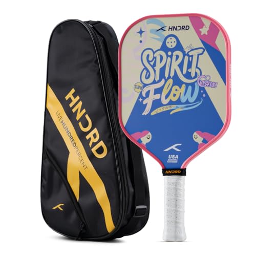 Image of Hundred Spirit X Flow - Pickleball Paddle | 13mm Core | Wide Body Power Paddle | Enhanced Sweet Spot | Ideal for Beginners & Intermediate Players | Free Paddle Bag