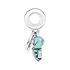Lkwidi Femme Charms Color-changing Chameleon Argent Sterling 925 Pendentif avec Zircon Cubique pour Bracelet #2