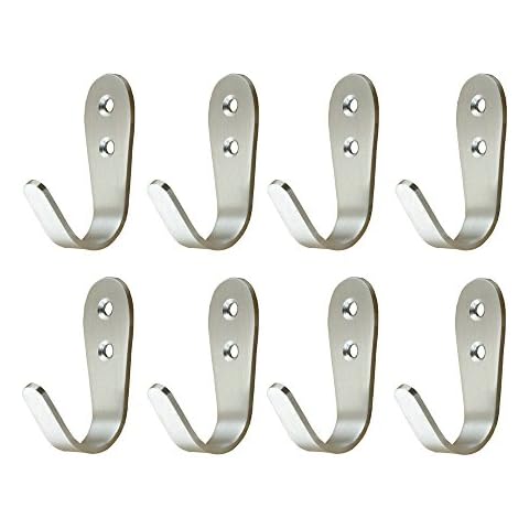 Mellewell 8 PCS Single Robe Hook Bath Towel Hooks Wall Hangers, Stainless Steel Brushed Nickel, 08004H8 Cover