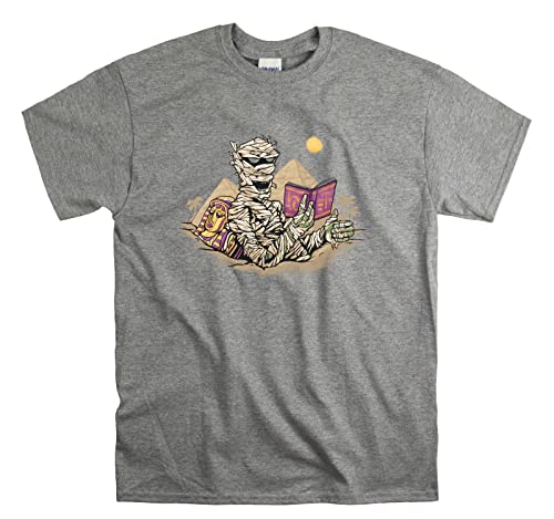 T-shirt Pyramids Egypte gris coupe unisexe au motif momie de taille L