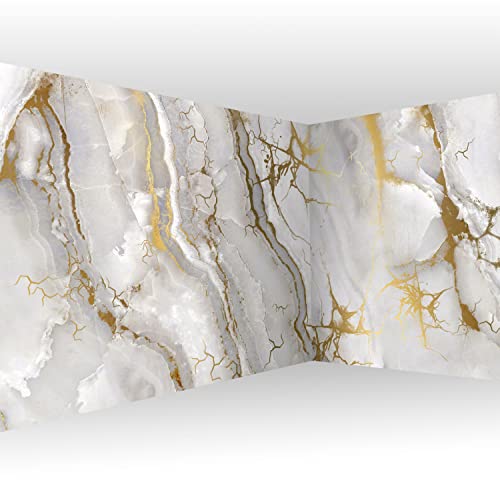 murando Fotomurales autoadhesivo Piedra de mármol 539x250 cm Papel Pintado Decoración de Pared Murales Pegatina decorativos adhesivos 3d moderna de Diseno pared piedra aspecto mármol oro f-C-10015-a-a Cover