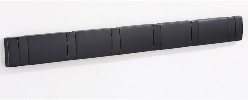 Extra Long Wall-Mounted Foldable Metal Coat Rack - 10 Hoo for Coats, Towels & Clothes in Bathroom, Entryway, Bedroom - Space-Saving Aluminum Design Behind Door