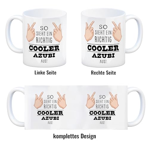 Kaffeebecher 'So Sieht Ein Richtig Cooler Azubi Aus' – 300 Ml, Keramik, Spülmaschinenfest