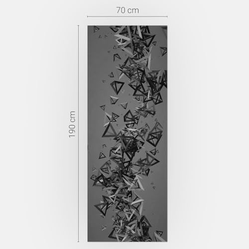 Vinilo para nevera de 70x190 cm con diseño de triángulos 3D abstractos 5