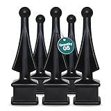 Address America Fence Finial Toppers for Square Post | Four-Sided Spire | Premium USA Made | Black Polypropylene Plastic (5 Pack, Fits 5/8 in.)