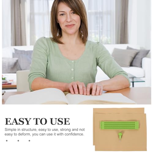 ERINGOGO Braille Schreibset mit Blindenschrift Tafel Stift und Übungsblättern für Braille Lernen und Einsatz für aus Strapazierfähigem Leicht und Tragbar Praktische Gestaltung für Optimale