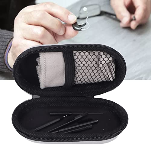 5 Pcs Hearing Aid Cleaning Tools, Small Brush Clean Cloth Earbuds Care Accessories Kit, Hear Aid Cleaning Kit With Storage Box #TOP1