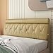 Kopfteile Für Bett Im Modernen Knopfdesign, Dicke 12Cm Premium Wipbarmachung PU Leder Gepolstertes Bett-Kopfteil in Voller Größe Selbstklebende Kopfteil,C,No headboard 55.1"/140cm