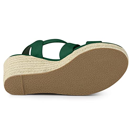 Espadrilles compensées vert émeraude 38.5 pour vos soirées d'été