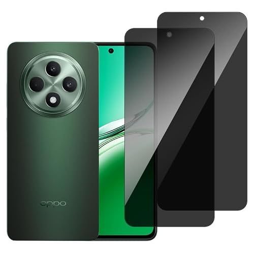 chejuza sichtschutz panzerglas für Oppo Reno 12 F 5g [2 Stück], 9H Härte, Vollständige Abdeckung Schutzglas, Anti-Spy,Zero Bubble HD Displayschutzfolie